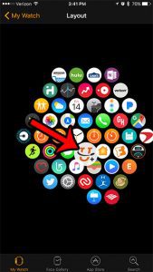 how to move an app on the apple watch
