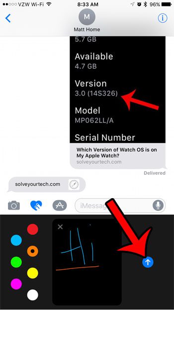 sending a digital touch message on an iphone