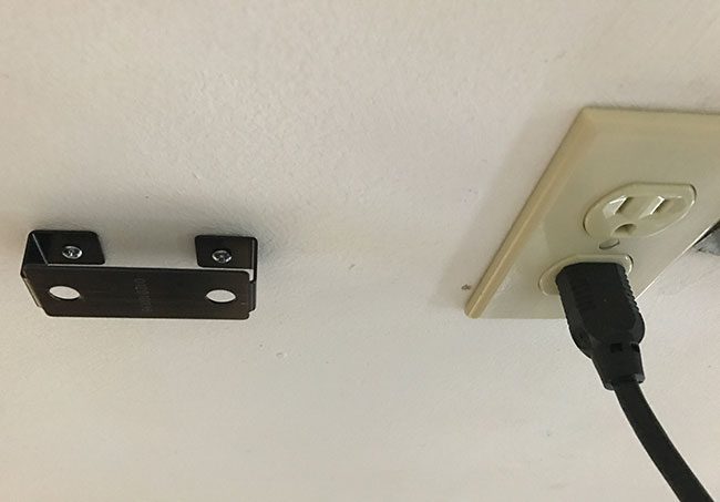 myq garage wi-fi hub bracket installed