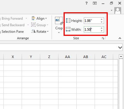 resize a picture to exact dimensions in excel 2013