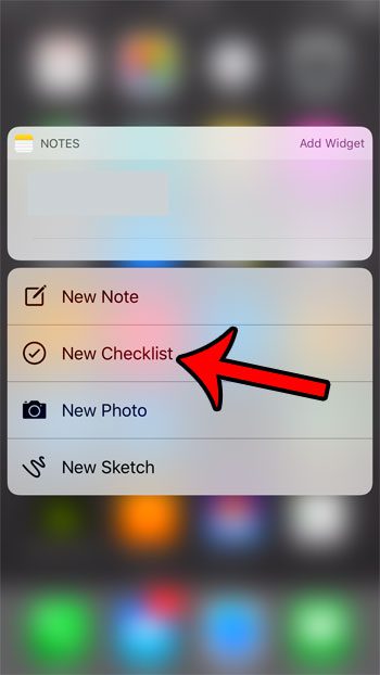 how to quickly create a new checklist on an iphone 7