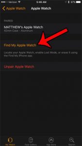 how to find your apple watch with your iphone