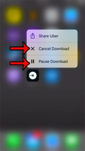 how to pause or cancel an iphone app update