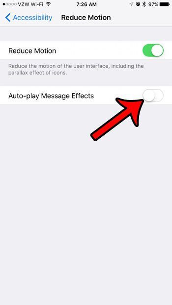 how to turn off iPhone 7 message effects