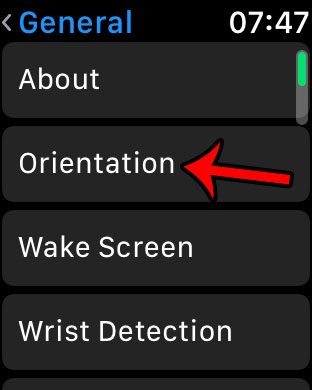 select the orientation option