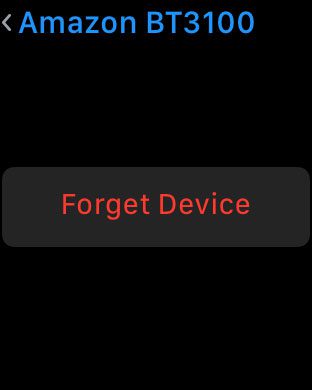 how to delete a bluetooth device on an apple watch