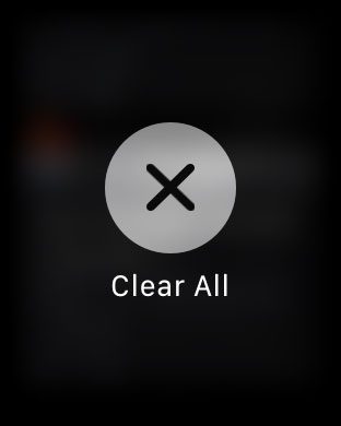 how to delete all notifications on an apple watch