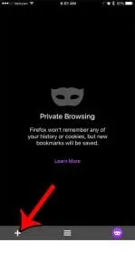 how to do firefox private browsing on an iphone