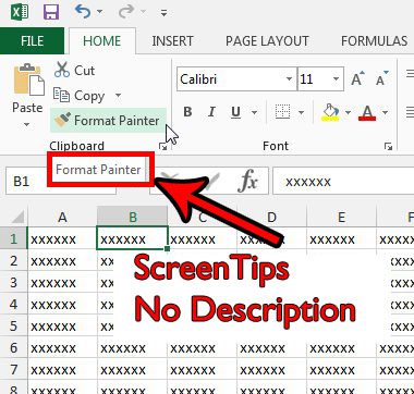how to stop button labels from displaying when you hover in excel 2013