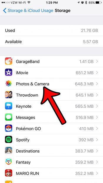 how much space are pictures takng up on iphone