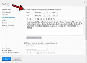 how to set an out of office reply in yahoo mail