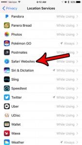 how to stop safari websites from using your location on an iphone