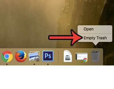 empty the trash on your macbook air