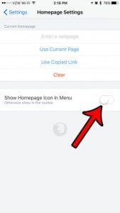 how to add a home icon to the bottom of the firefox iphone app