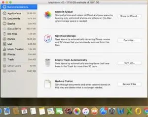 how to clean a startup disk that is almost full on an macbook air