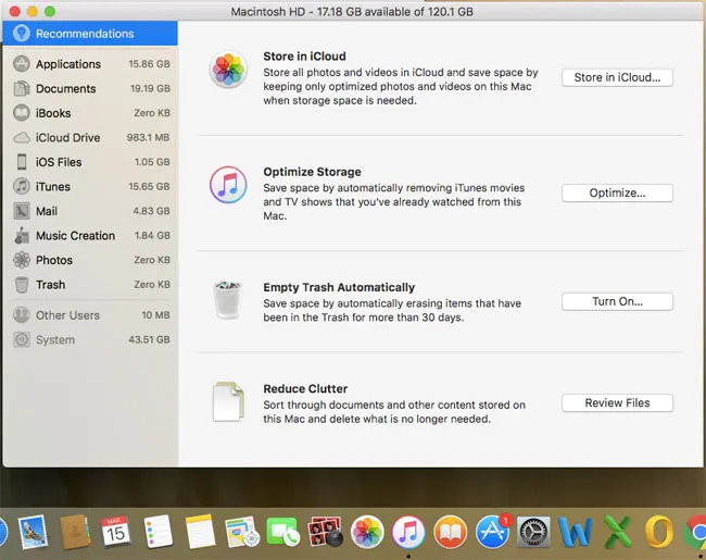 how to clean a startup disk that is almost full on an macbook air