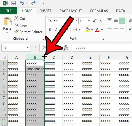 increase horizontal width of a cell in excel