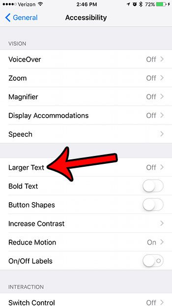 can i make text bigger on my iphone 7