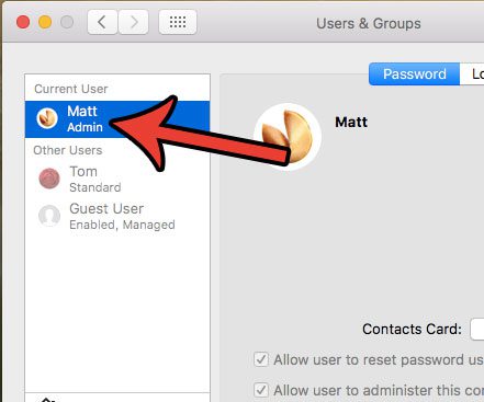 how to remove a mac user password