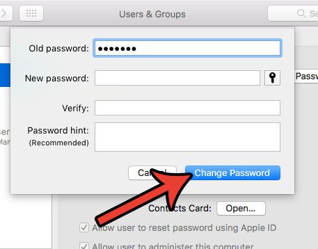 how to remove a macbook air password