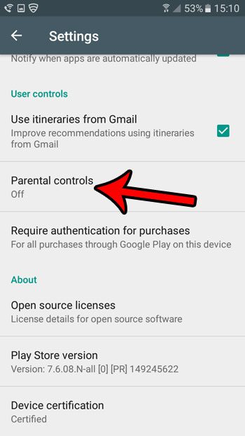 parental controls in android marshmallow