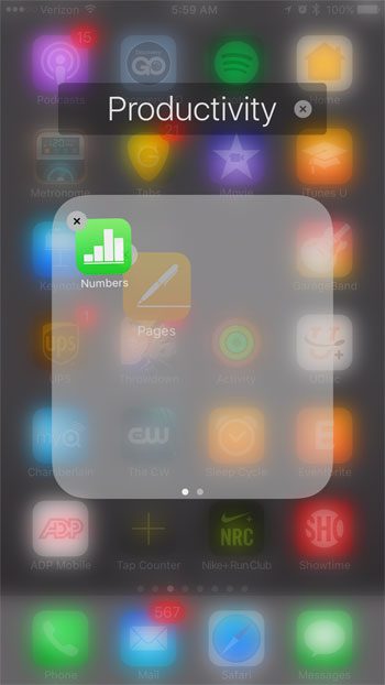 how to make an app folder on an iphone 7