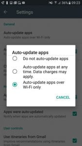 how to enable automatic app updates in android marshmallow