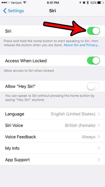 how to turn off siri on the apple watch