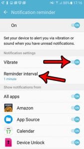 how to enable notification reminders in android marshmallow