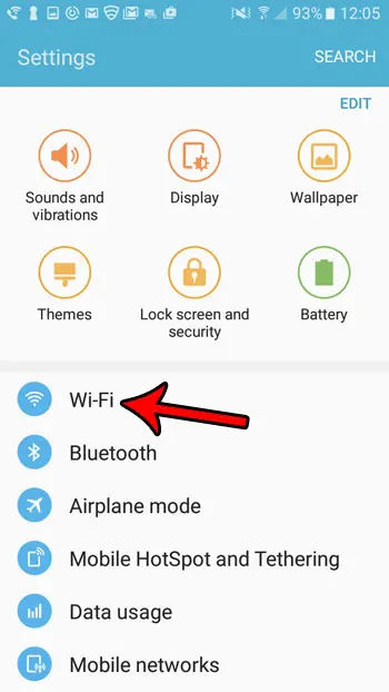 open android marshmallow wifi menu