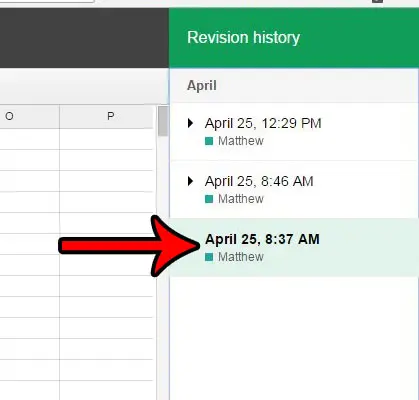 how to find version history in google sheets