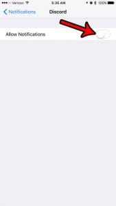 how to turn off discord notifications on iphone 7