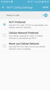 how to change wi fi calling android marshmallow