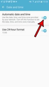 how to set network based time android marshmallow
