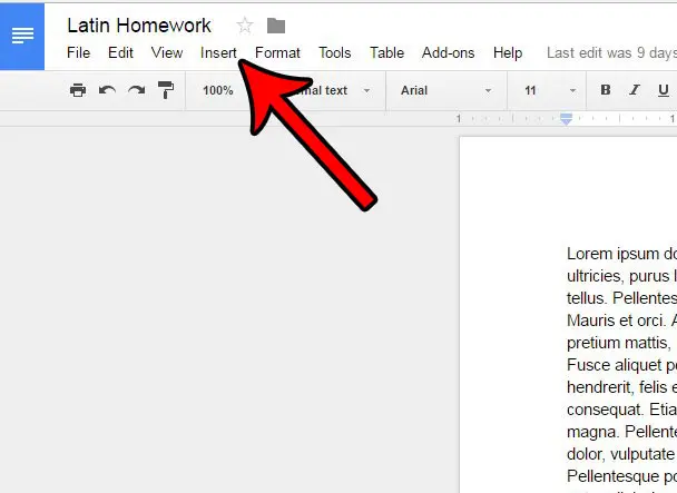 how to add page numbers to your google docs