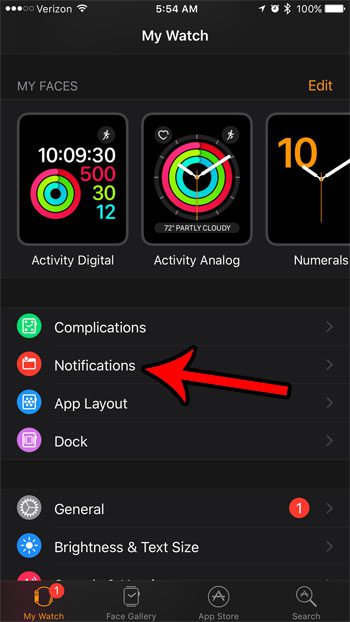 apple watch notifications