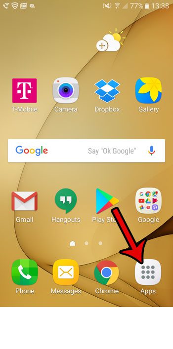 open android apps folder