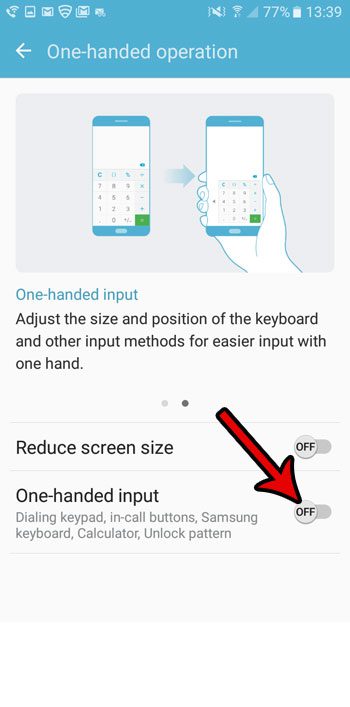 how to turn off one handed mode in android marshmallow