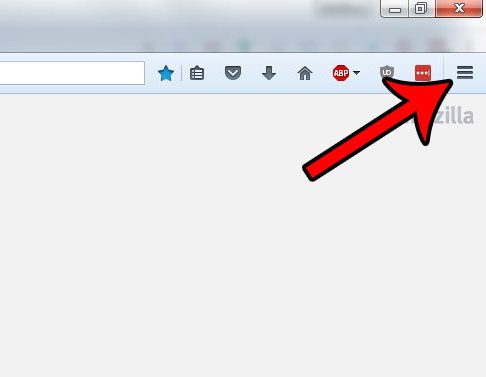 click the open menu button in firefox