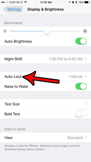 how to change sleep mode on iphone 7