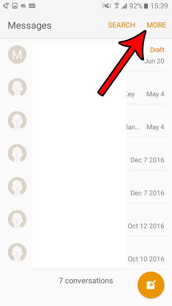 more button in messages