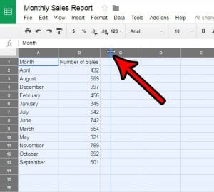 how to resize multiple columns in google sheets