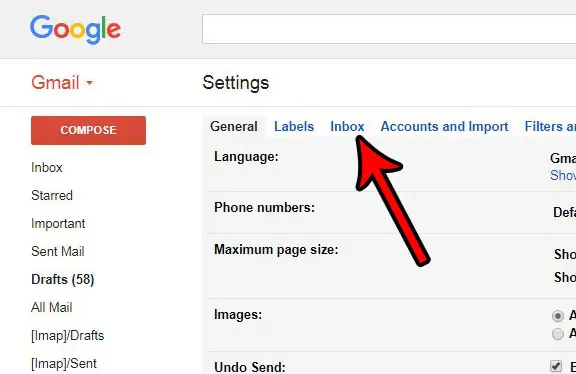 how to change gmail inbox type