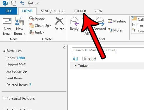 how to alphabetize folder list in outlook 2013