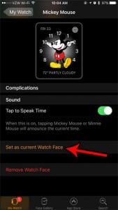 how to use mickey mouse face apple watch