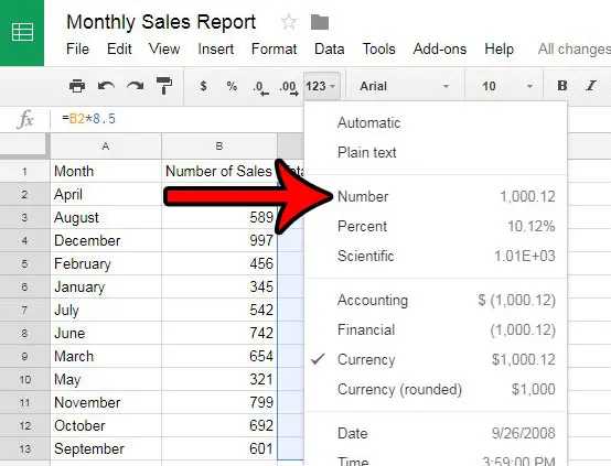 how to remove dollar sign in google sheets