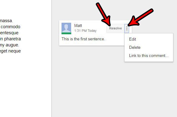 how to add a comment in google docs