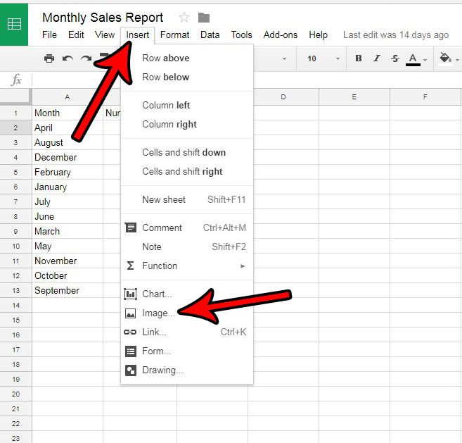 how to insert image google sheets