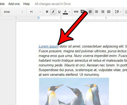 how to delete a google docs hyperlink