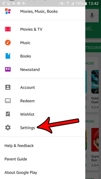 play store settings